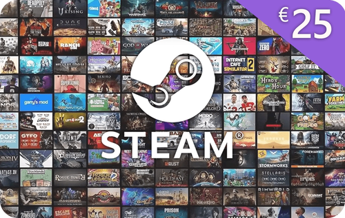 Steam Gift Card 25 EUR EU - بطاقة هدايا حقيقية