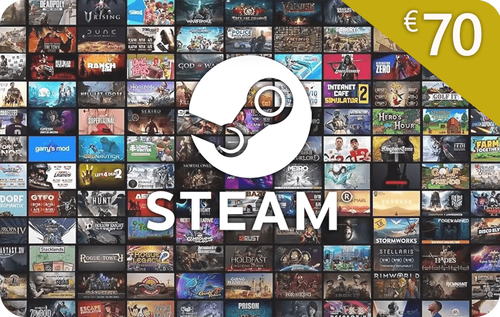 Steam Gift Card 70 EUR EU - Genuine Gift Card