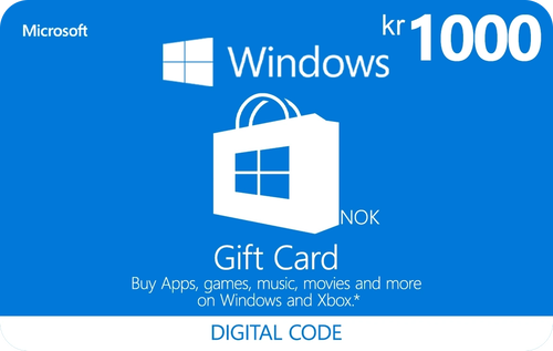 Microsoft Gift Card 1000 NOK Norway Gift Card - Secure Shop