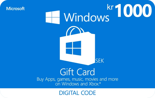 Microsoft Gift Card 1000 SEK Sweden Digital Edition - Secure Purchase