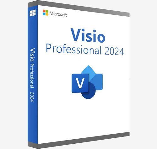 Microsoft Visio 2024 Professional PC - 3 Devices Copie Digitale - Prêt à Jouer