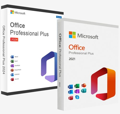 Microsoft Office 2024 Professional Plus + Office 2021 Professional Plus - 3 Devices Bon Marché Carte Cadeau